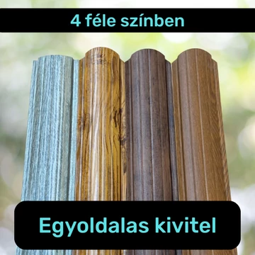 OSLO famintás kerítésléc - egyoldalas, íves Aranytölgy