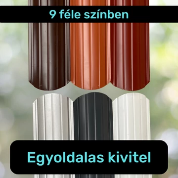 OSLO fényes kerítésléc - egyoldalas, íves RAL 3009