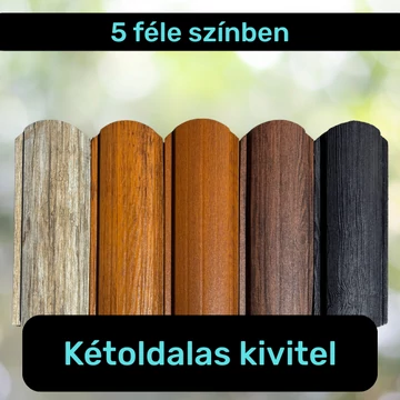 OSLO famintás kerítésléc - kétoldalas, íves Aranytölgy