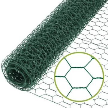 Csibefonat horganyzott tekercs+ PVC 50 cm osztás: 25x25 mm, anyagvastagság: 1 mm (10m)