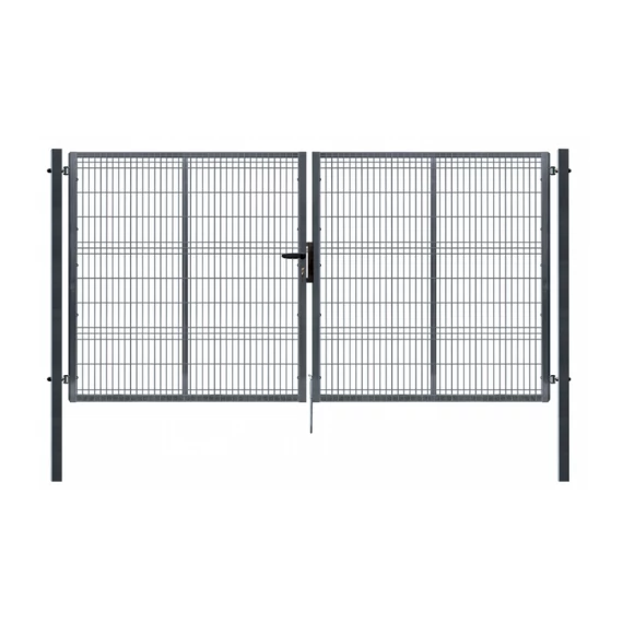 PILOFOR kétszárnyú kapu 1045 x 4118 mm 3D betéttel, porszórt RAL7016