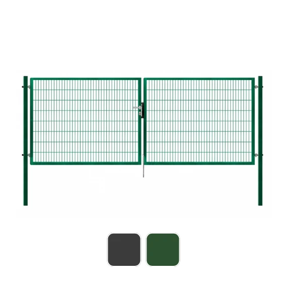 PILOFOR SUPER kétszárnyú kapu 1980 x 4110 mm 2D betéttel RAL6005