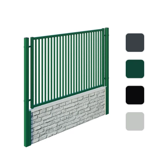 KERETES Design Pálcás Kerítésmező, horganyzott, porszórt, keret: 40 x 40 mm és 30 mm x 40 mm, betét 20 mm x 20 mm, szélesség 2000 mm, magasság: 1000 mm 