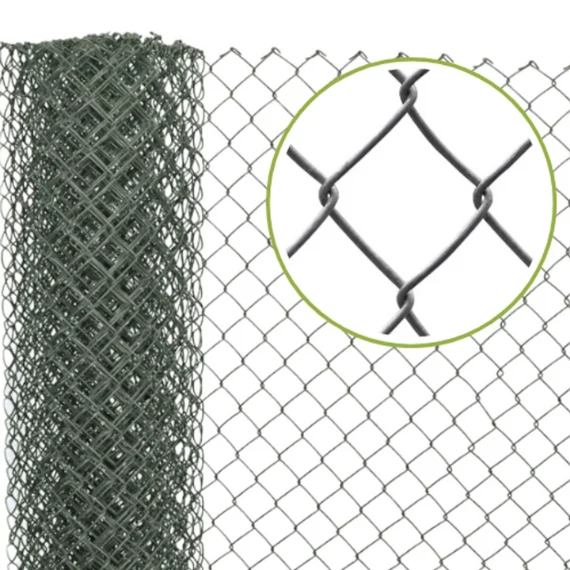 Horganyzott DRÓTFONAT - magasság: 1800 mm, 1.8 x 65 x 65 mm lyukosztás, hossz: 25 fm