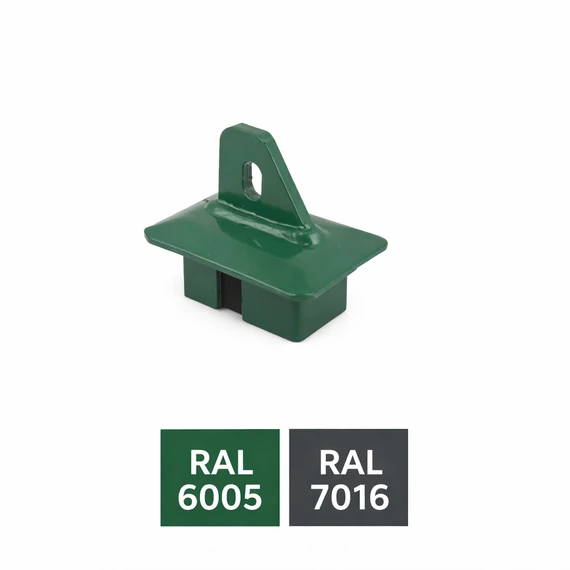 Támoszlop sapka 60 mm x 40 mm színes porfestett kivitelben RAL6005